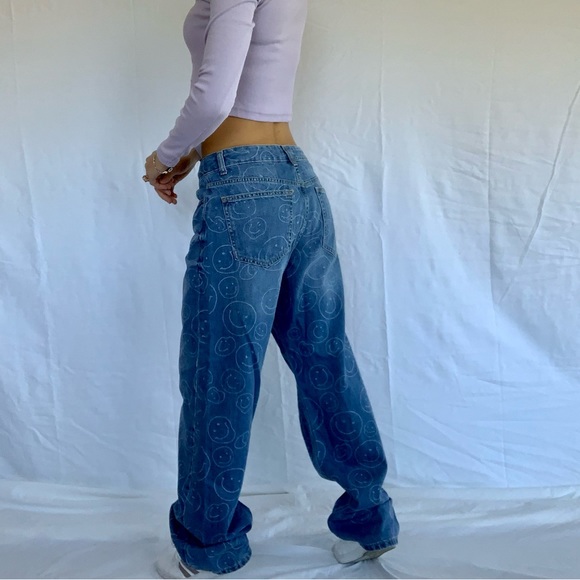 SOLD ❌ New Baggy jeans smiley printed faces size 27 - Picture 14 of 14